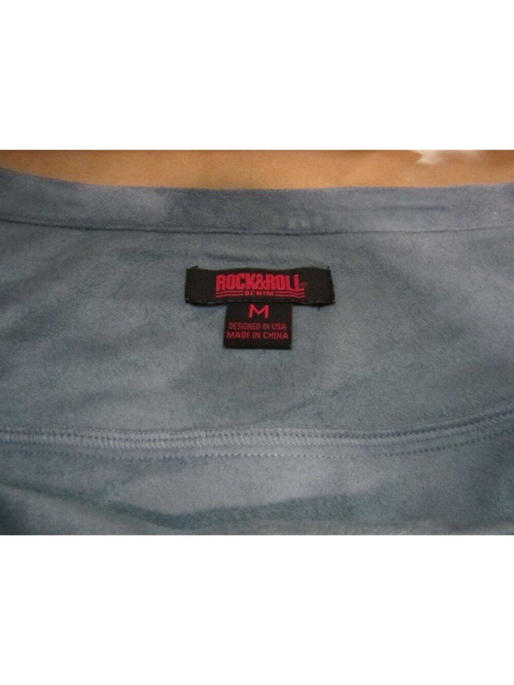 Rock and Roll Denim Women's Fringe Studded Faux Suede Mini Skirt Medium NWT - Picture 6 of 8